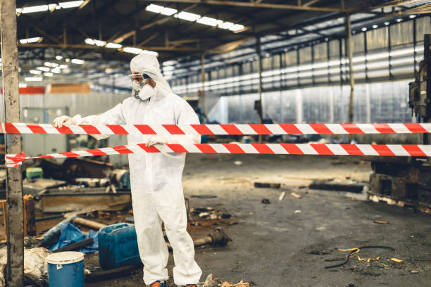 Professional Biohazard Cleanup technician working in Catheys Valley, CA